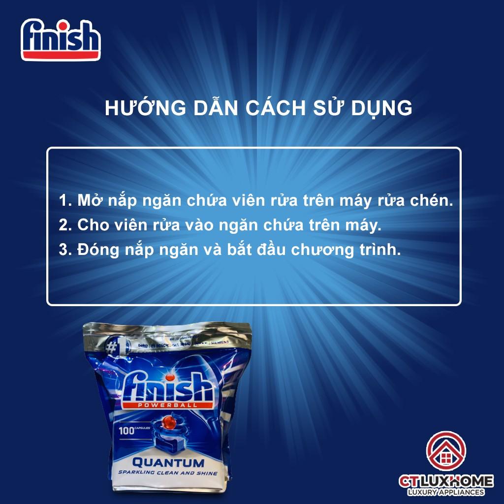 Viên rửa bát Finish Quantum 100 viên - Hàng chính hãng [12 chức năng]