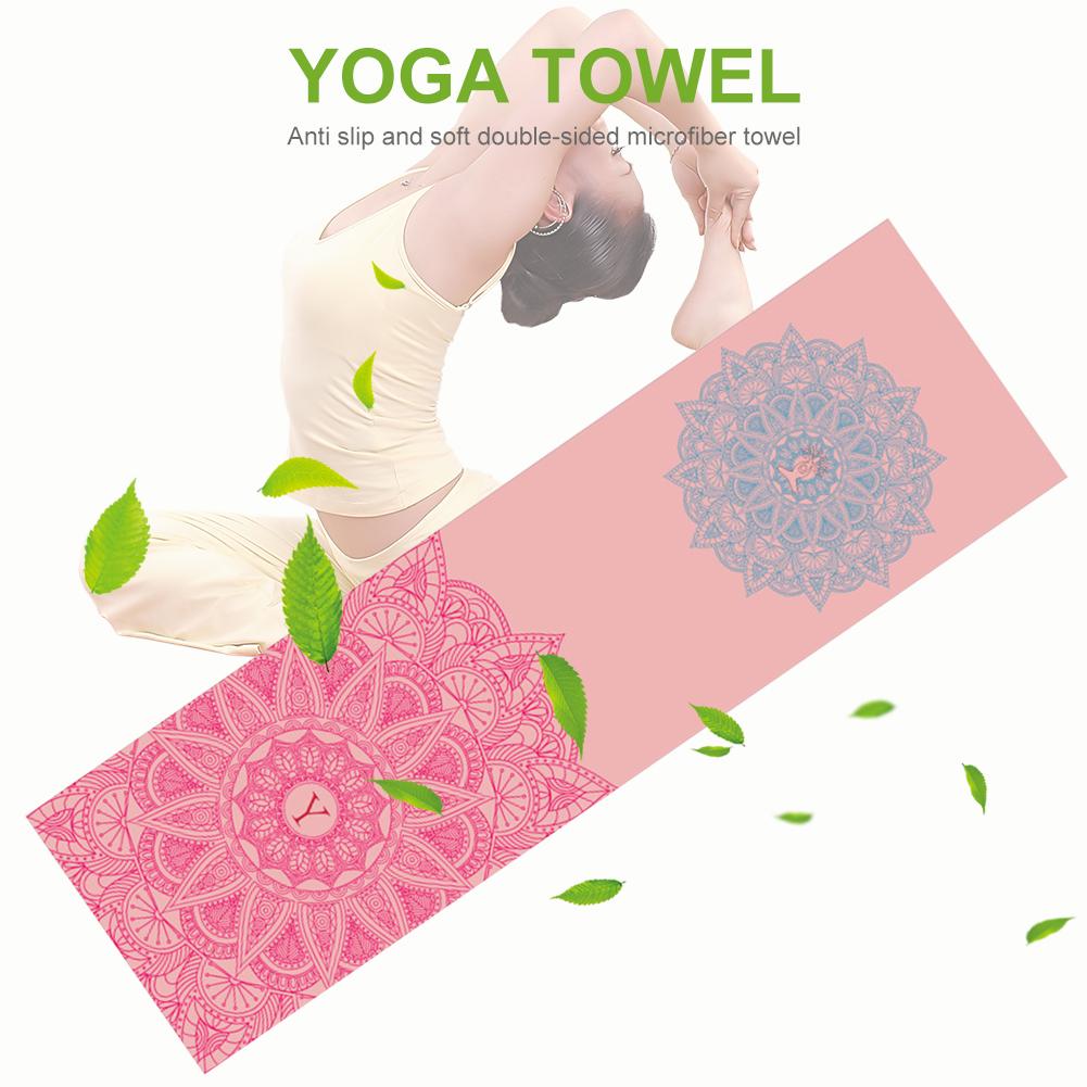 Thần in yoga có thể giặt được khăn tắm mềm mềm hấp thụ mồ hôi thoải mái chống trượt da pilates pilates khăn Color: D
