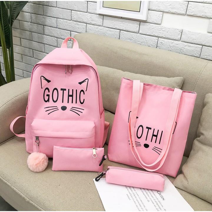 BỘ 4 MÓN BALO TÚI XÁCH GOTHIC CAO CẤP