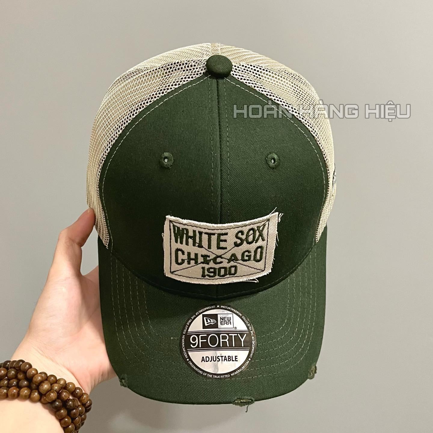 Nón kết, mũ lưỡi trai Chicago vải kaki phối lưới form đứng chuẩn thời trang đường phố cao cấp