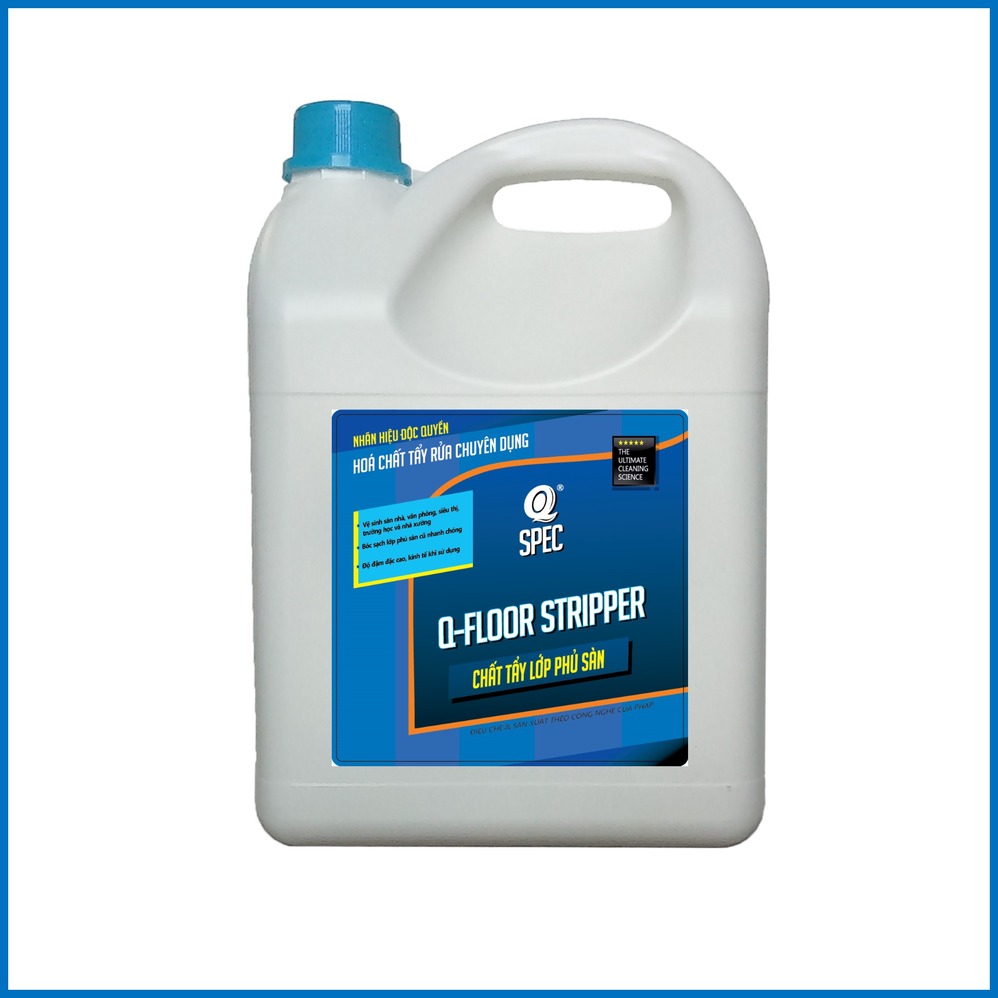 Chất Tẩy Phủ Bóng Sàn AVCOChem - Q-FLOOR STRIPPER - Siêu tiết kiệm - Thùng carton (4 x can 4 lít) - Hàng chính hãng