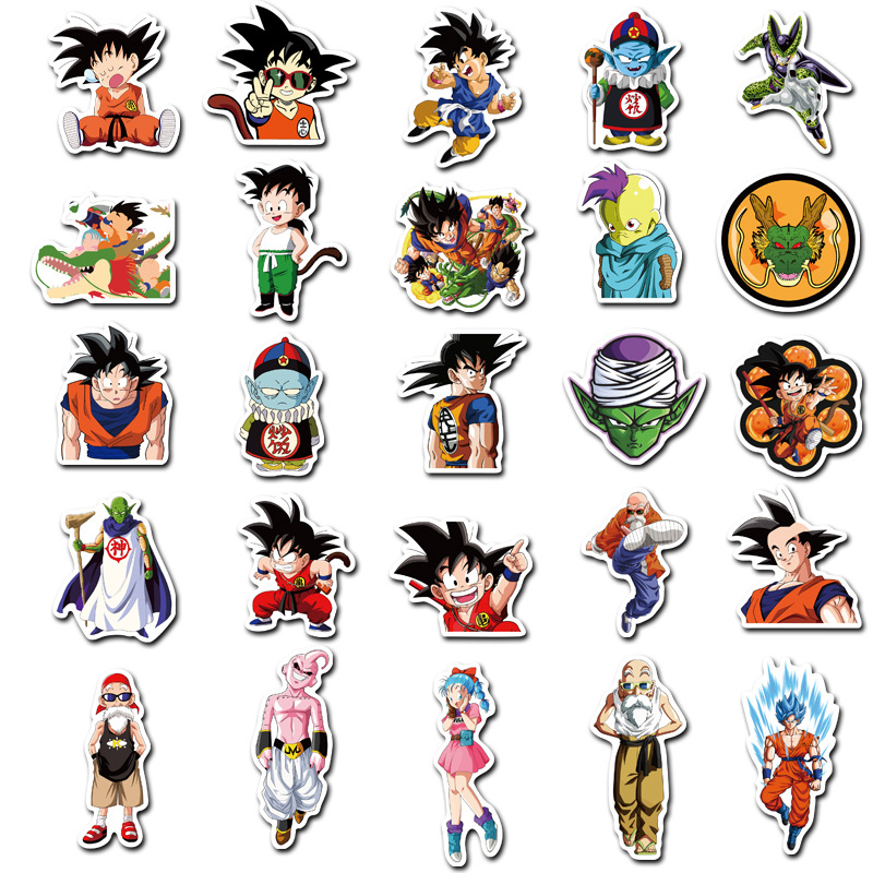 Sticker 50 miếng hình dán Dragon Ball E