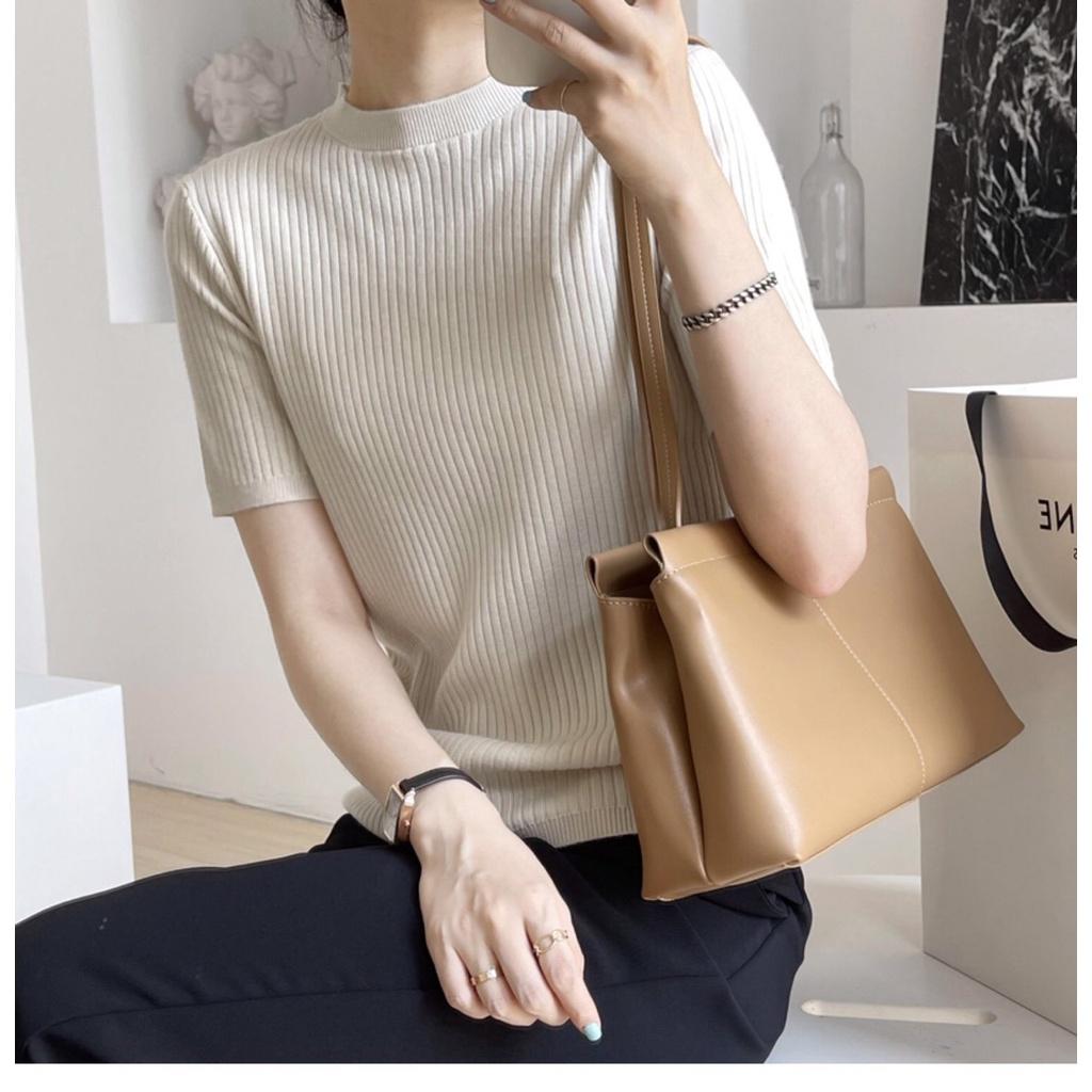 Áo Len Tăm Cổ Tròn Dáng Ôm Tôn Eo ThunderUnisex Chất Liệu Mềm Mại Đẹp 4 Màu Basic Siêu Xinh Ulzzang