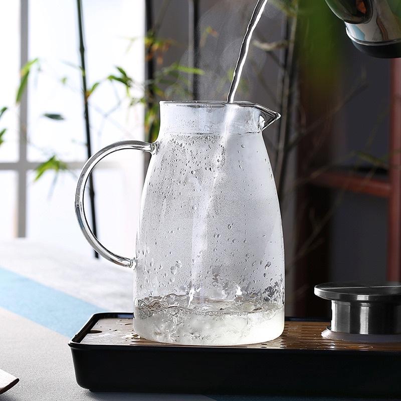 Bình đựng nước Dáng Trụ 1.5L-2L , Bình nước thủy tinh cao cấp chịu nhiệt borosilicate