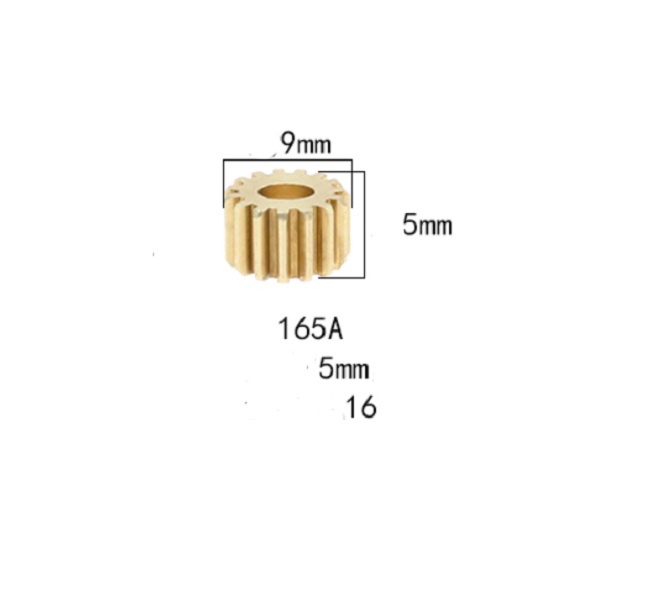 Bánh răng đồng 16 răng lỗ trục 5mm dùng để nối trục động cơ