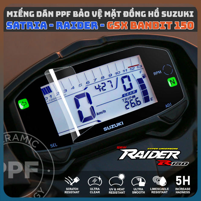 Miếng dán bảo vệ mặt đồng hồ dành cho xe SATRIA / RAIDER