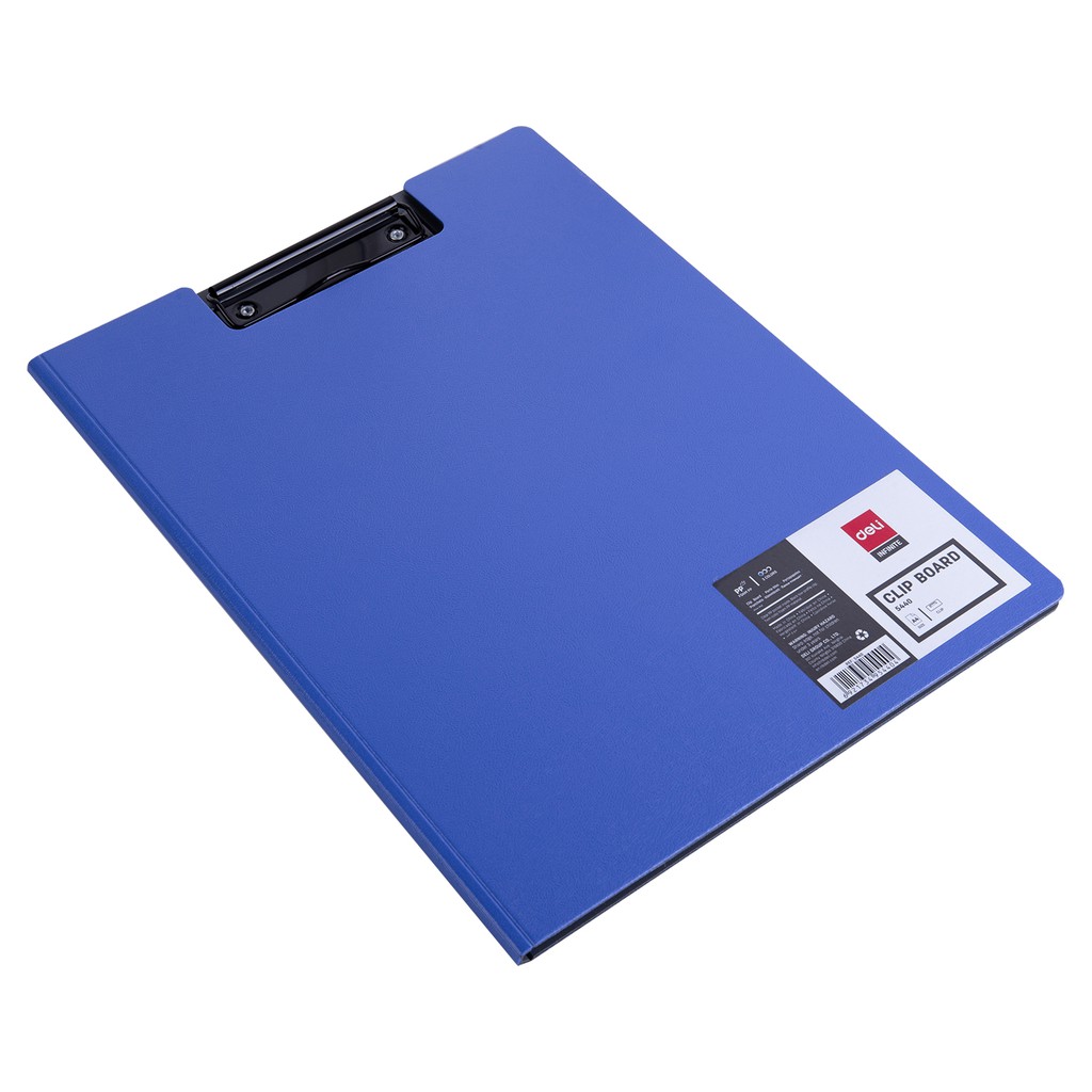 Trình Ký A4 Deli - Khổ A4 - Kẹp Kim Loại - Xanh Dương - 1 Chiếc - W5440