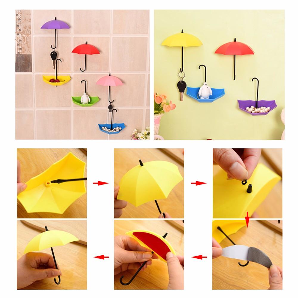 Móc trang trí treo tường hình dạng ô kết dính không cần khoan