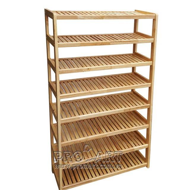 Kệ Giày Dép 8 Tầng Rộng 60cm Gỗ Tự Nhiên 100%- TN
