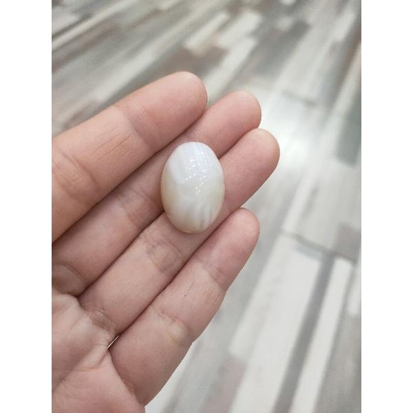 2195- Đá Agate Trắng Có Vân (THIÊN NHIÊN)