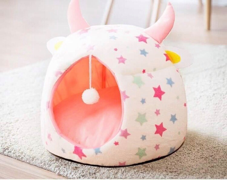 Nhà nệm bông cao cấp cho thú cưng siêu cute - Giao màu ngẫu nhiên