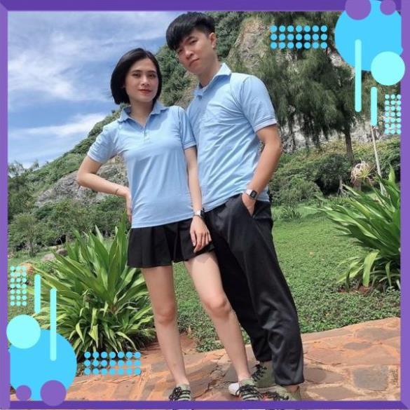 Áo đôi cổ bẻ Áo đôi polo Áo thun đôi nam nữ chất thun cotton 100%