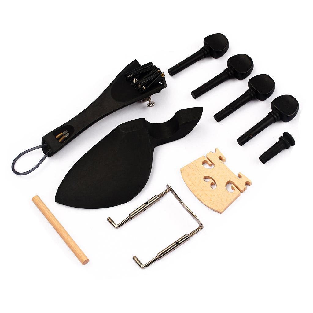 Violin Parts Accessories 4/4 Tuning Pegs&Chinrest& &Tailpiece&Bridge