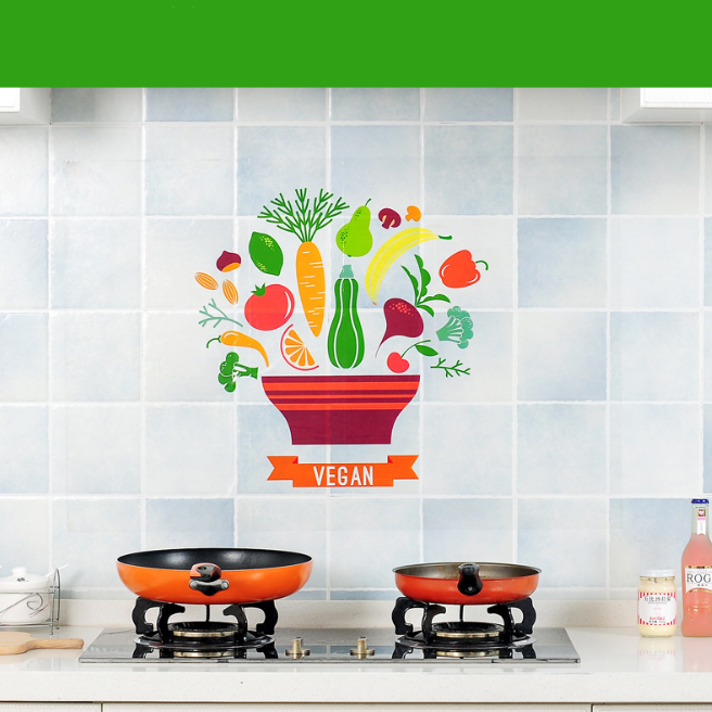 Miếng dán chống thấm nước, dầu ăn, trang trí khu vực nấu ăn 79,5x60cm