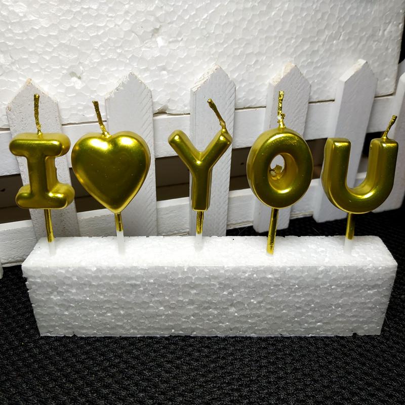 Nến Cắm Bánh Sinh Nhật Chữ I Love You - NEN02