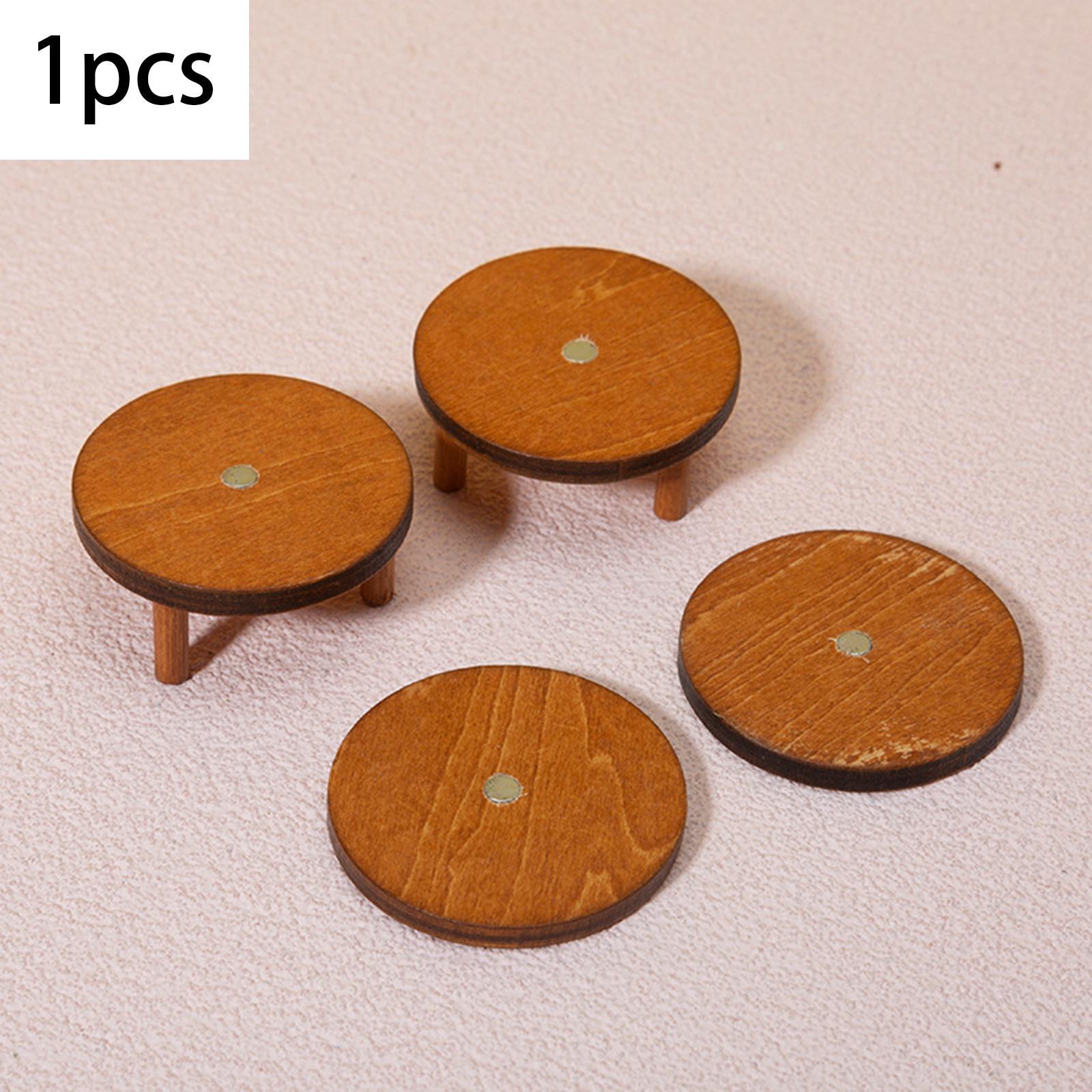 1/12 Mini Wooden Desk Rack Wooden Ornaments for Dollhouse Play Role Toys