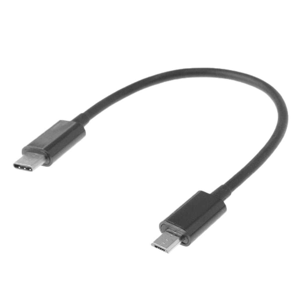 USB C Type C to Micro USB Charging Data Transfer Adapter Cable 0.25M Black