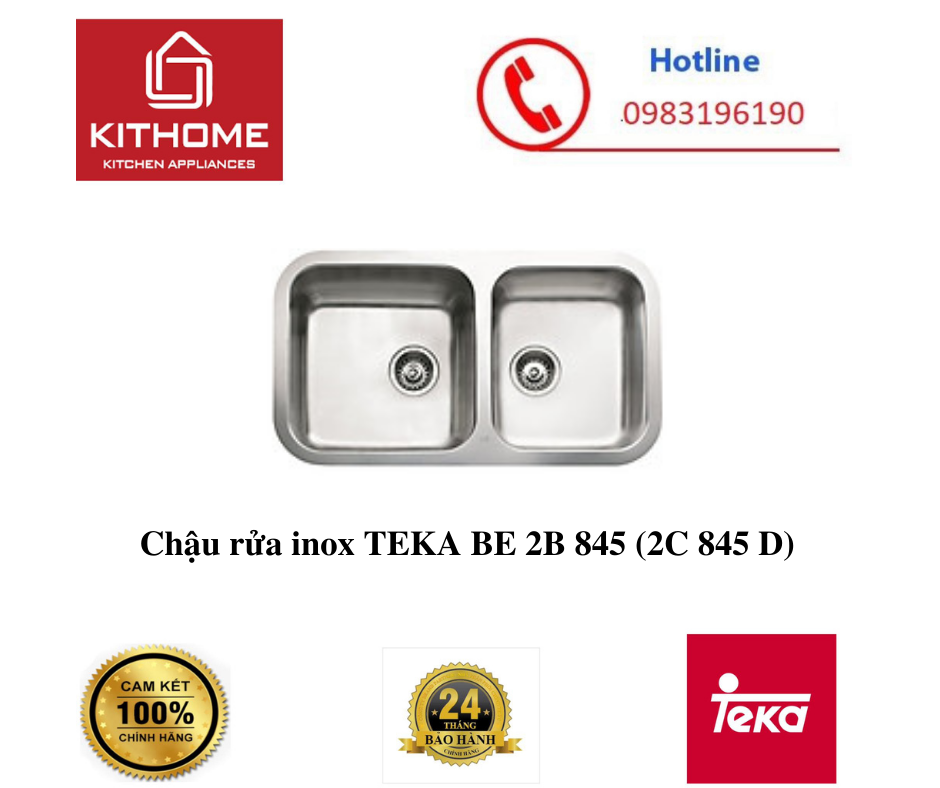 Chậu rửa inox TEKA BE 2B 845 (2C 845 D)