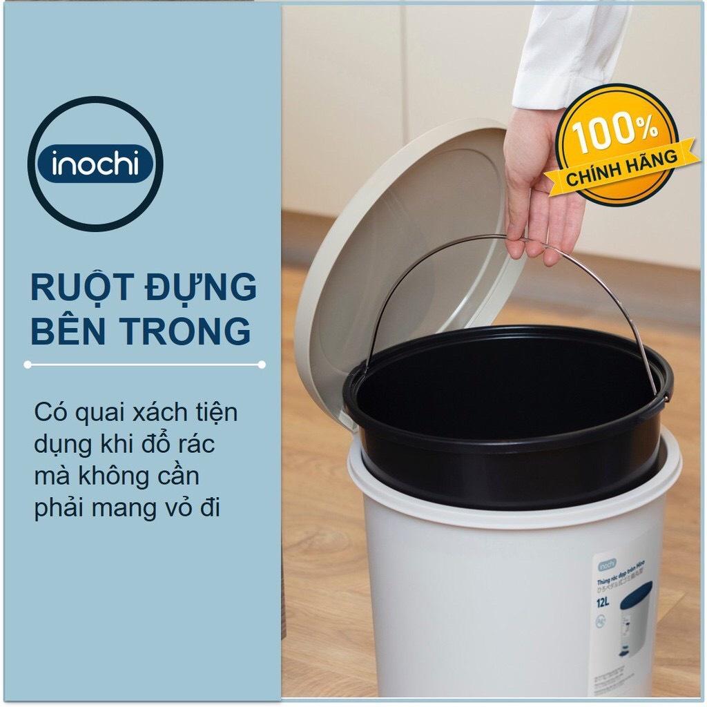 Thùng Rác Nhựa , Đạp Chân Nắp Tròn inochi 6L 12 Lít Sọt Rác Văn Phòng mini thông minh THRT6L