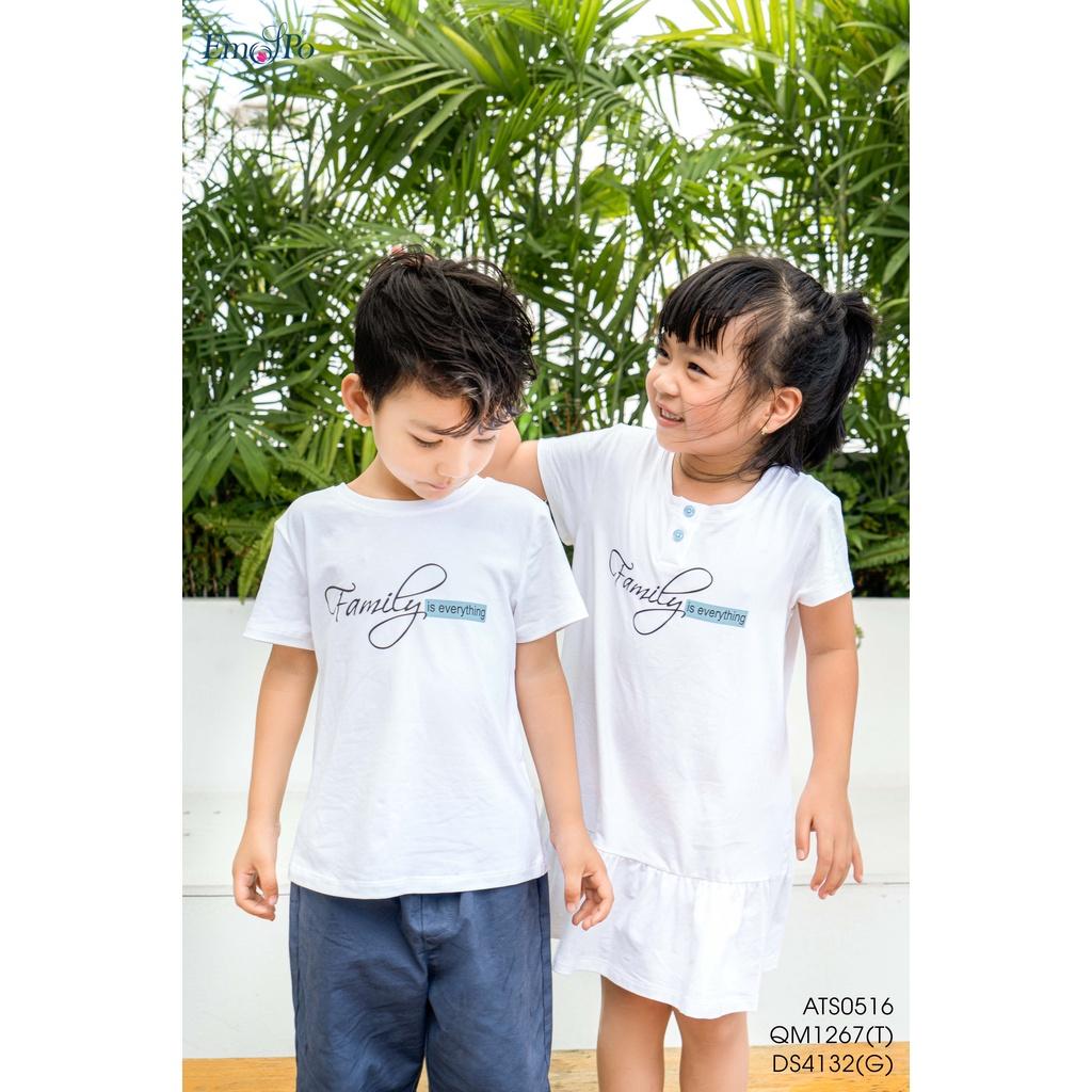 Đầm bé gái Emspo đuôi cá, in chữ Family is every thing DS4132