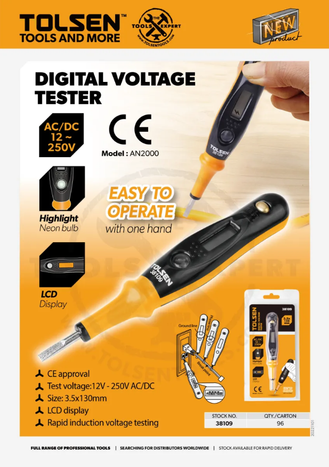 VÍT THỬ ĐIỆN 130MM TOLSEN 38109 - HÀNG CHÍNH HÃNG