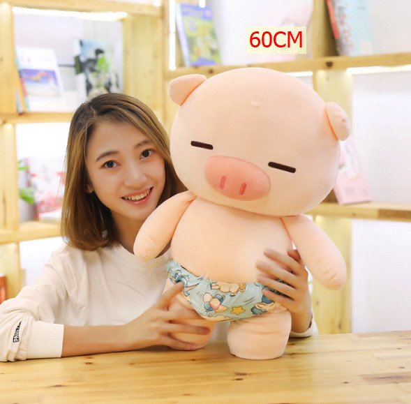 Gấu Bông Heo Mặc Quần Chip Dễ Thương Siêu Bựa, Lợn Mặc Sịp Siêu Cưng Cute (25cm----&gt;70cm) Vải Miniso 4 Chiều Co Giãn Êm Ái Mềm Mại, Hàng Xịn Cao Cấp Loại 1