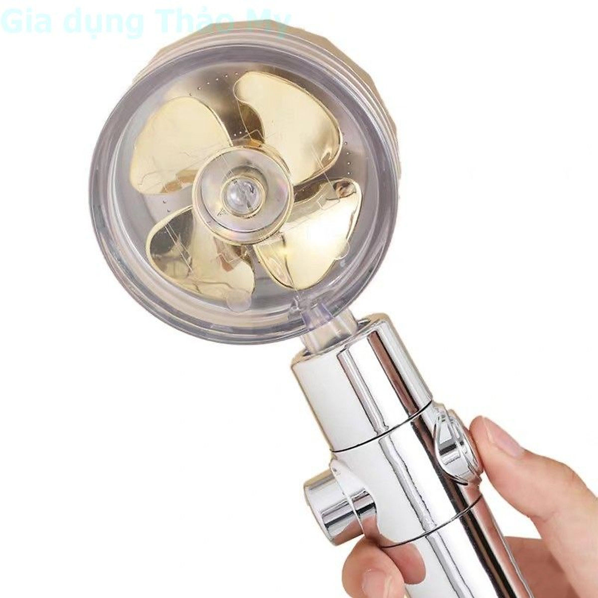 Đầu Vòi Hoa Sen Tăng Áp, Vòi Sen Tăng Áp Cao Cấp, Có Cánh Quạt, Có Lõi Lọc- Hàng Chính Hãng