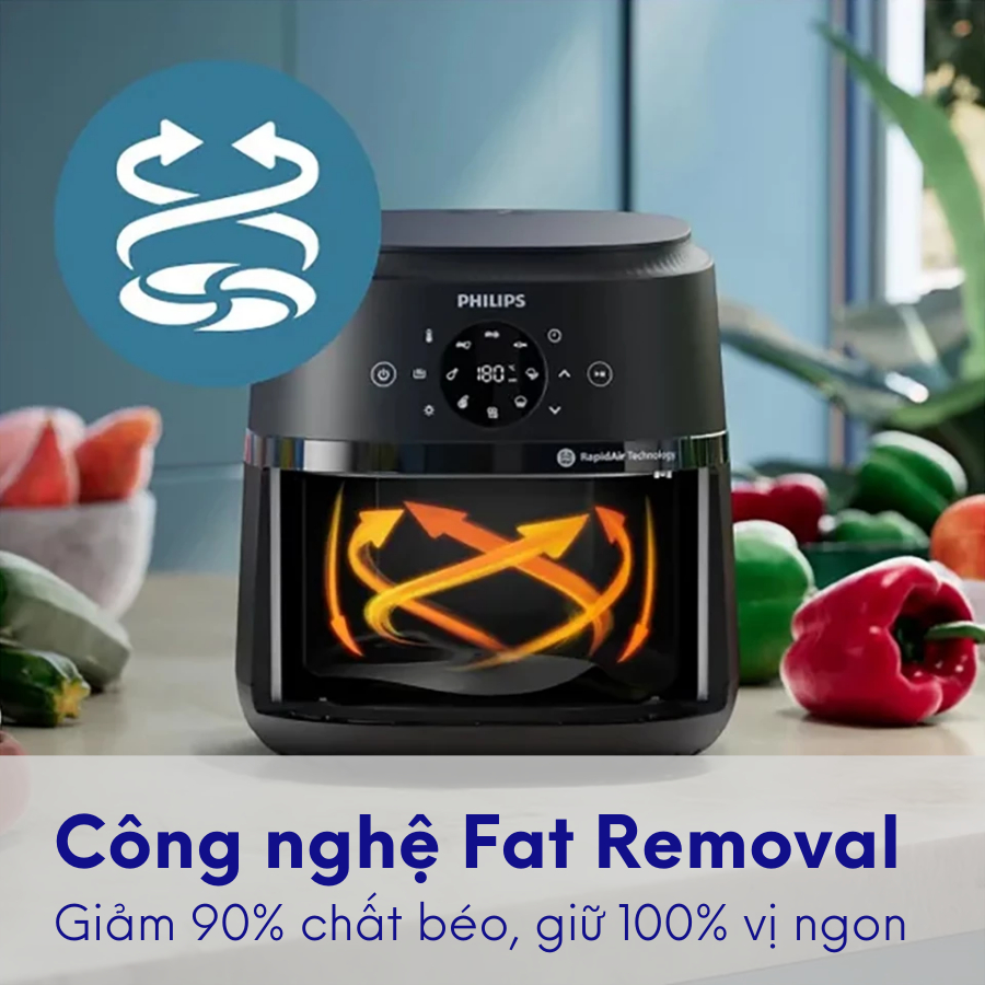 Nồi Chiên Không Dầu Điện Tử Philips NA230/00 6.2 lít [HÀNG CHÍNH HÃNG]