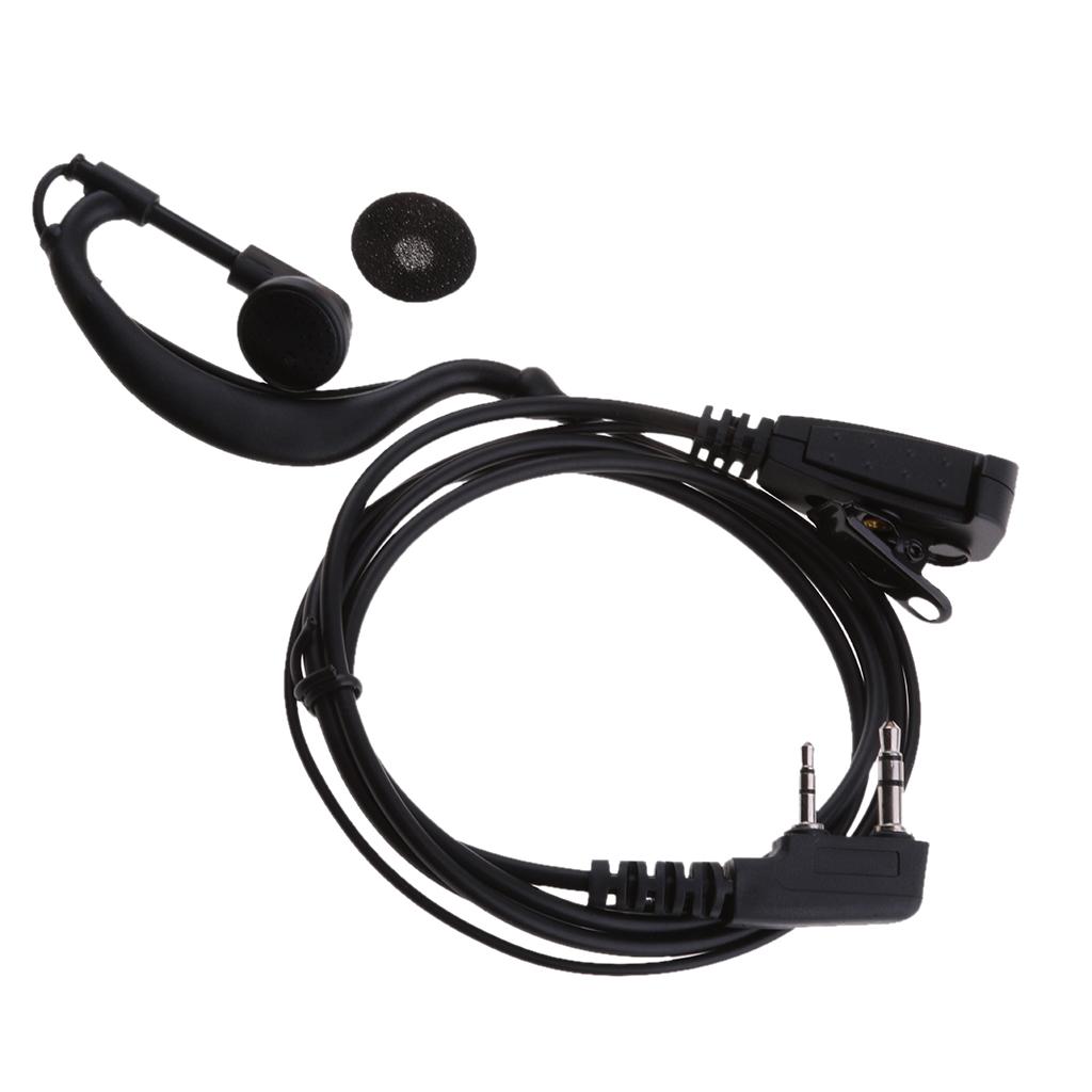 Clip Walkie Talkie Headset Earpiece Mic for 2 PIN Kenwood Baofeng