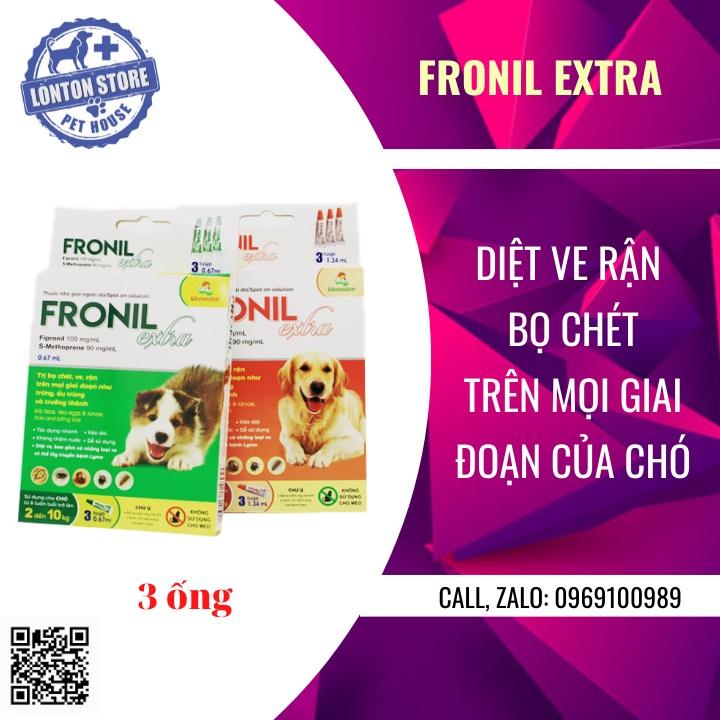 Tube nhỏ ve Fronil Extra - Diệt Ve, Rận, Bọ Chét Cho Chó Mèo - Lonton Store