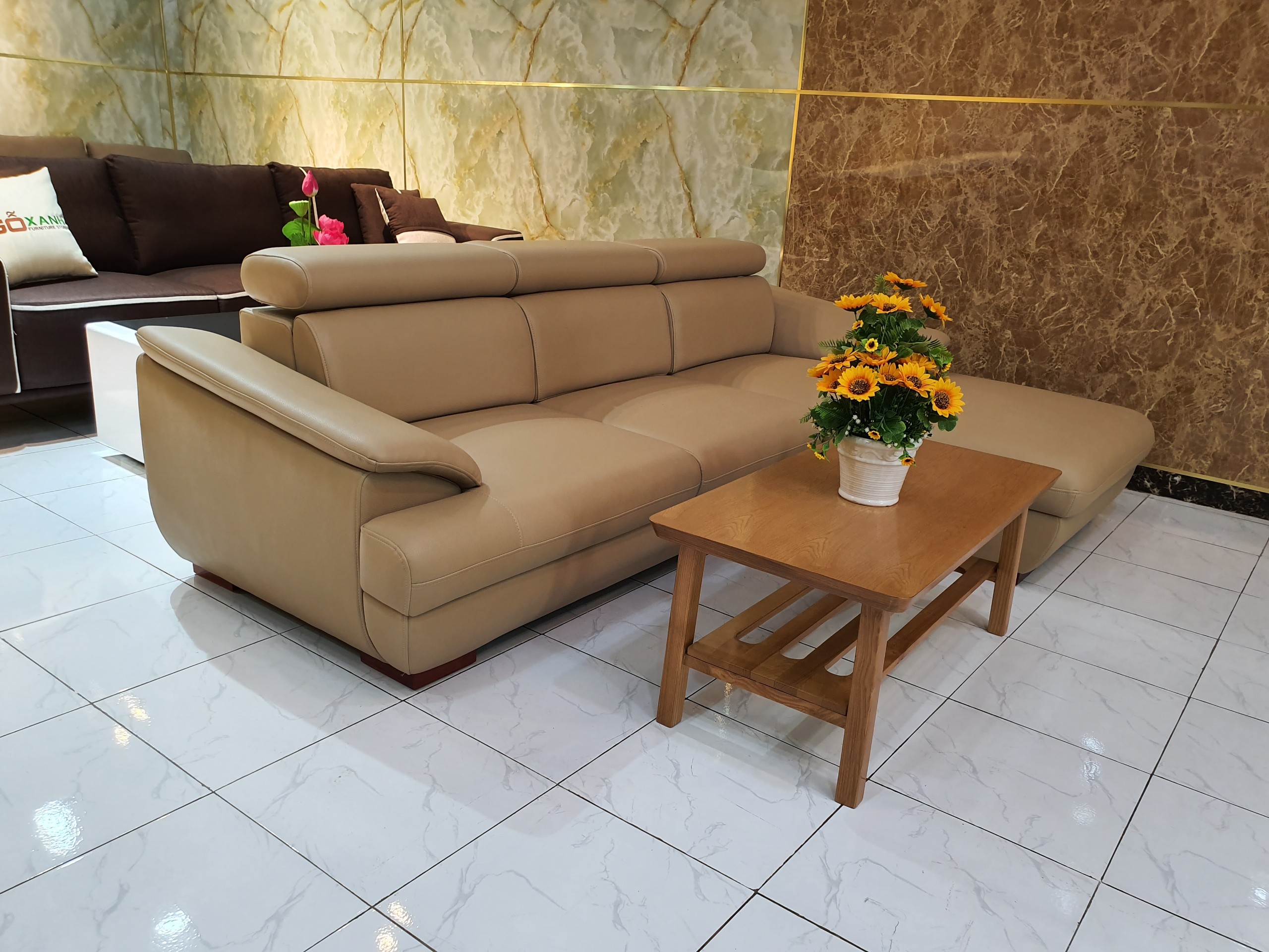 Bộ Ghế Sofa Góc Nhỏ Gọn Phù Hợp Không Gian Căn Hộ _Size 2m5 x 1m6