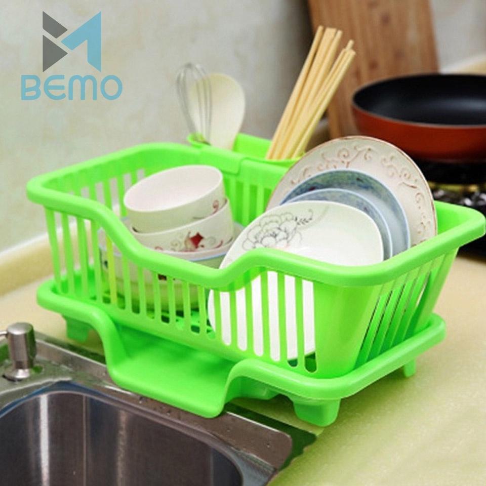 Khay Kệ Úp Chén Bát, Rổ Úp Chén Đĩa Đũa Muỗng Có Khay Hứng Nước Tiện Lợi