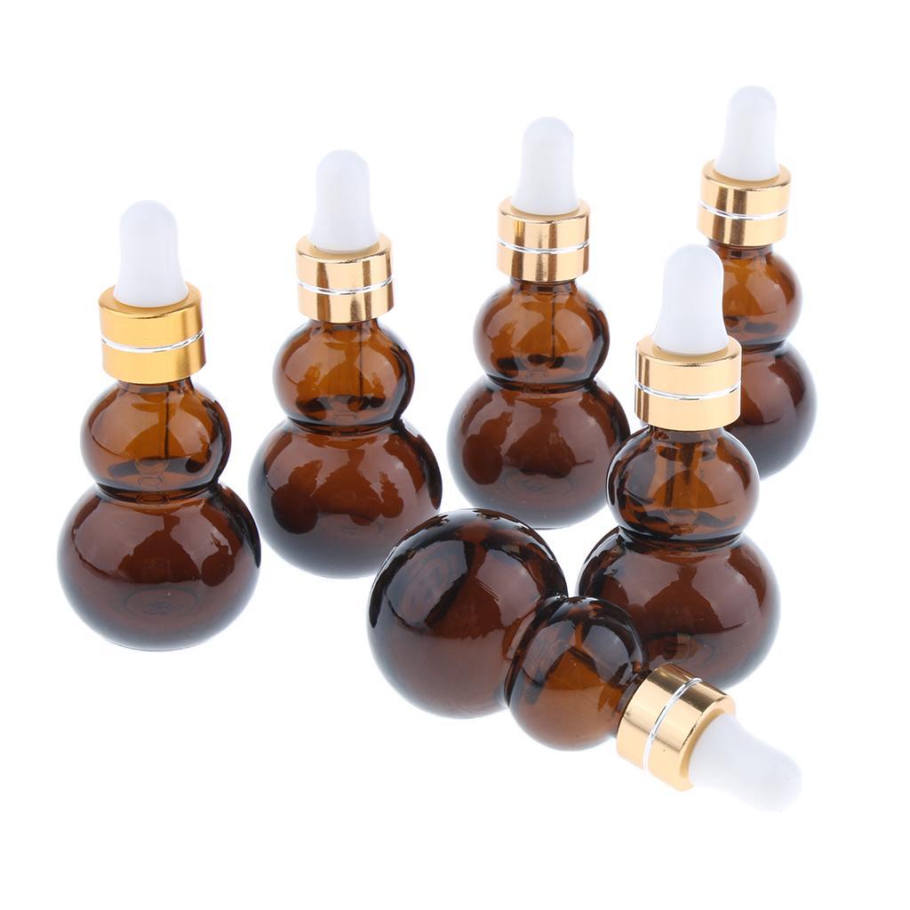 12 Pcs Amber Empty Refillable Glass Dropper Bottles For Essential Oil Makeup