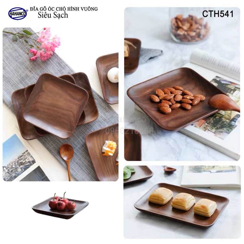 Đĩa Khay Gỗ Óc Chó hàng Xuất Khẩu - đựng đồ ăn/trang trí - đĩa bánh mì/trái cây/ bít tết/ pizza/ phụ kiện chụp ảnh, bày món ăn trong nhà hàng - Sang trọng trên bàn ăn