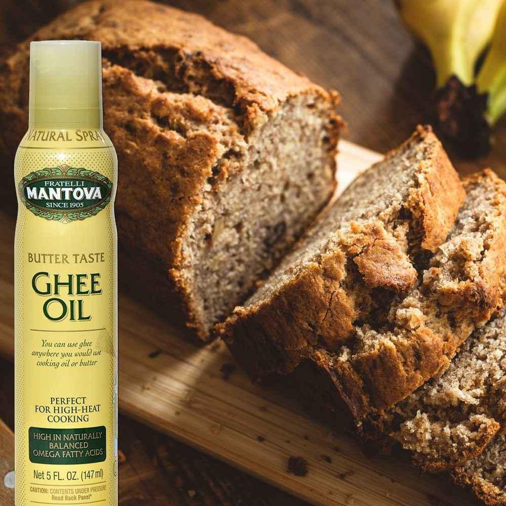 [Date 04/2026] Dầu ăn dạng Xịt Bơ Ghee Mantova 147ml - Ghee Oil with Avocado &amp; Olive Oil Spray (147ml)