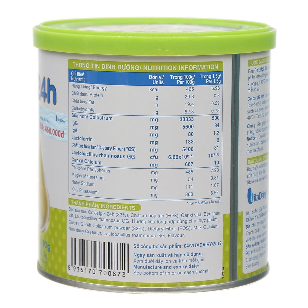 Sữa non ColosIgG 24h 90g tăng cường hệ miễn dịch cho trẻ