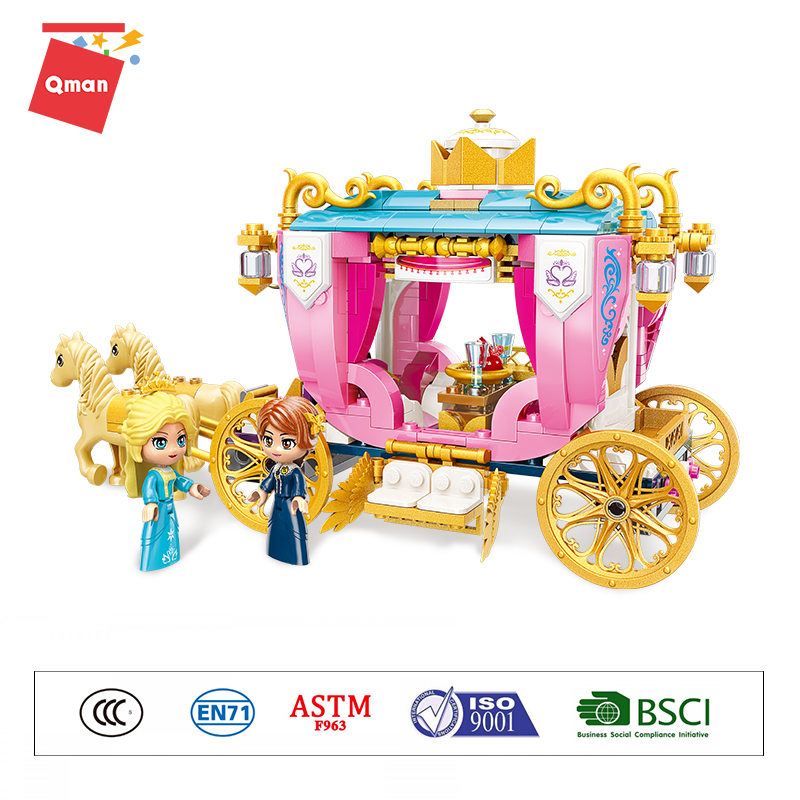 Đồ chơi xếp hình Xe ngựa hoàng gia dành cho bé gái Qman 2614