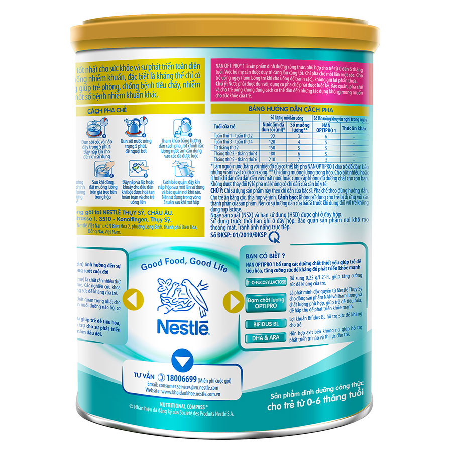 Sữa Bột Nestlé NAN Optipro 1 (400g) - HMO