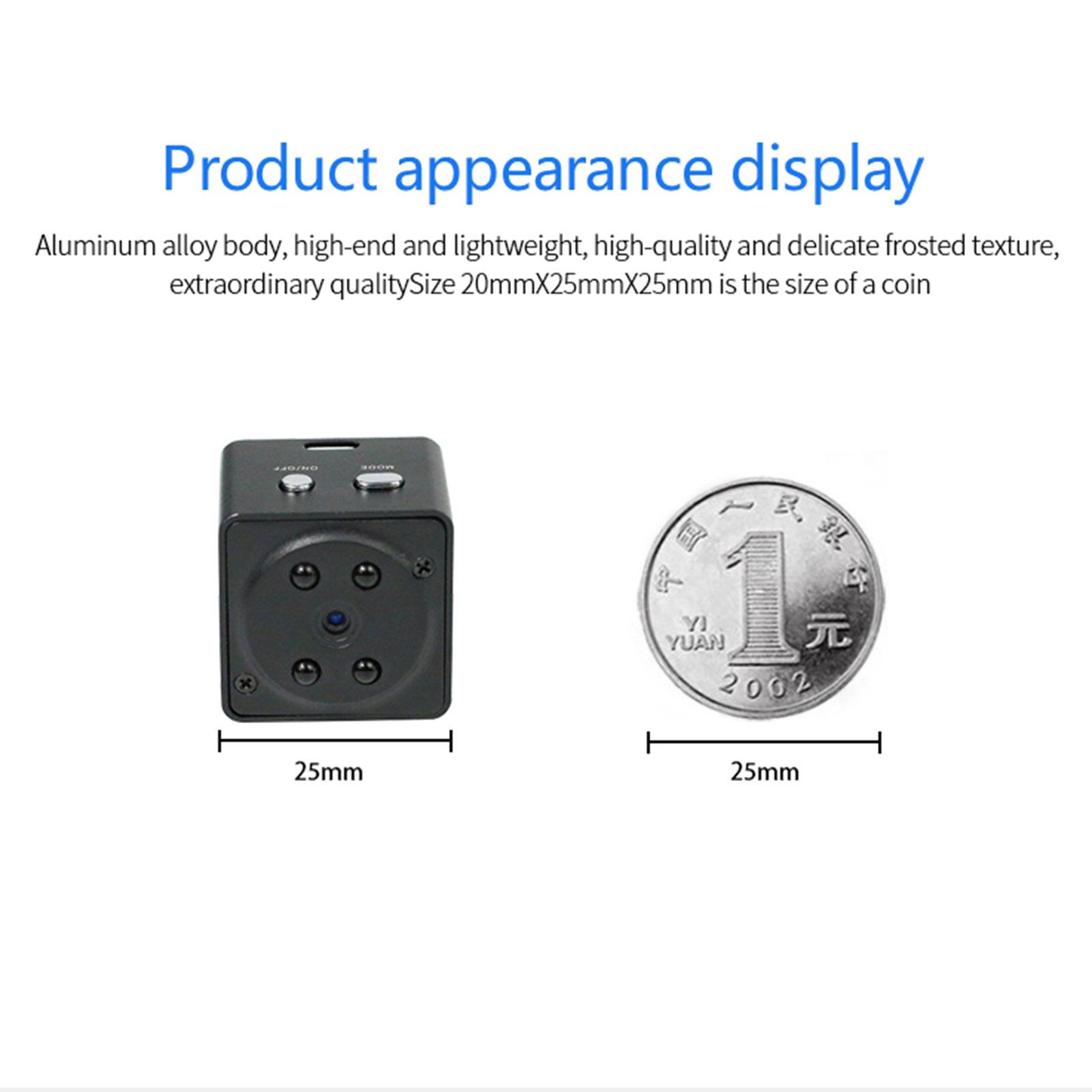 Mini Camera Home Safety HD 1080P Camera HD Home Sport Cam Video Camcorder DVR with Night Vision for Indoor and Outdoor