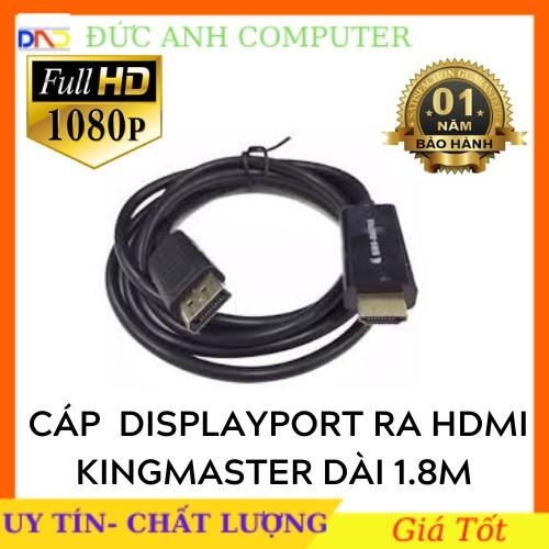 Cáp Chuyển Từ Máy Tính cổng Displayport Sang Màn Hình HDMI Kingmaster KM 026 dài 1.8m - Hàng Chính Hãng