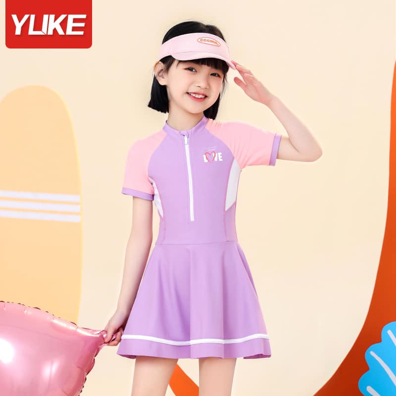 Đồ bơi liền váy cao cấp cho bé gái hàng quảng châu