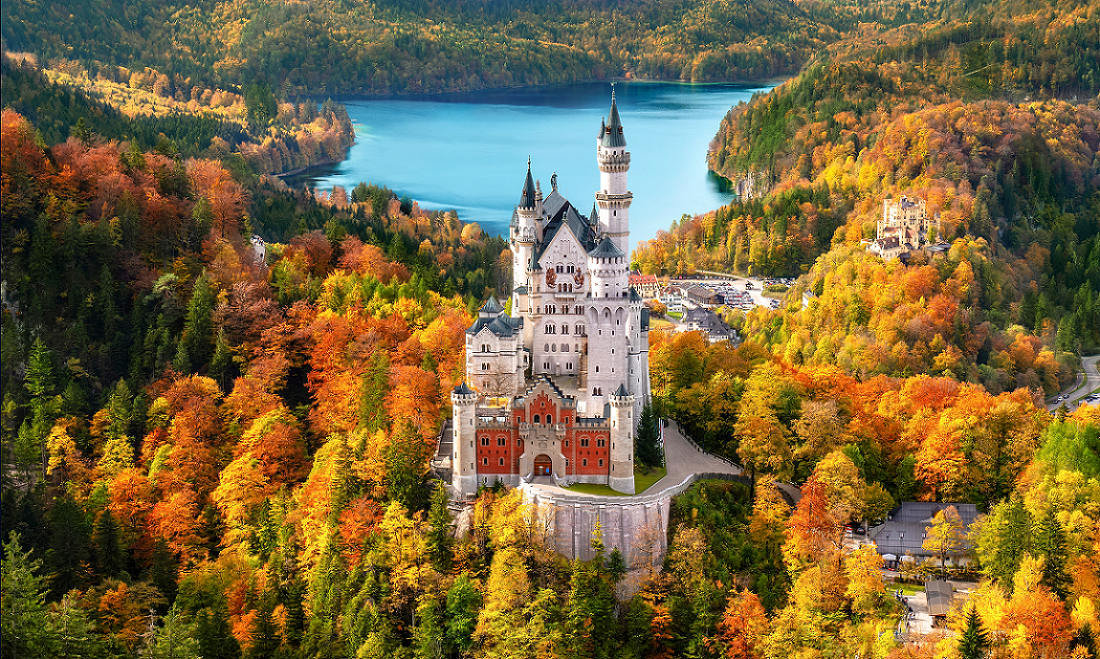 Bộ Tranh Xếp Hình Minh Châu 1500 Mảnh (Kích Thước 60x100cm) – Lâu Đài Cổ Neuschwanstein, Germany