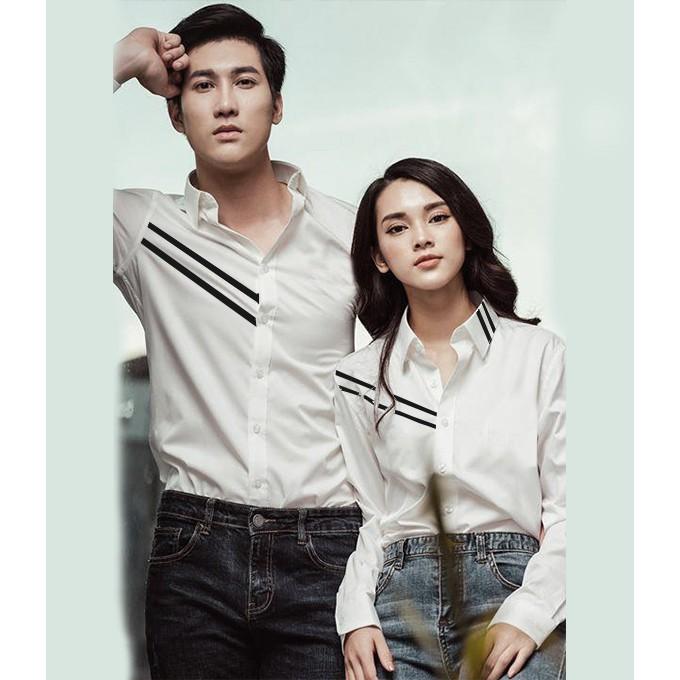 Áo Sơ Mi Đôi Nam Nữ Chữ Love