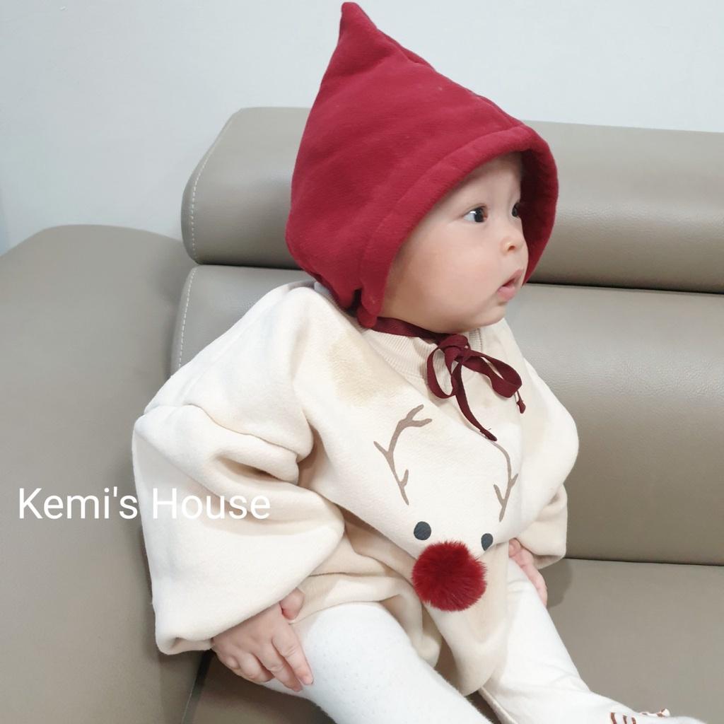 Set suit nỉ (kèm mũ) Noel cho bé