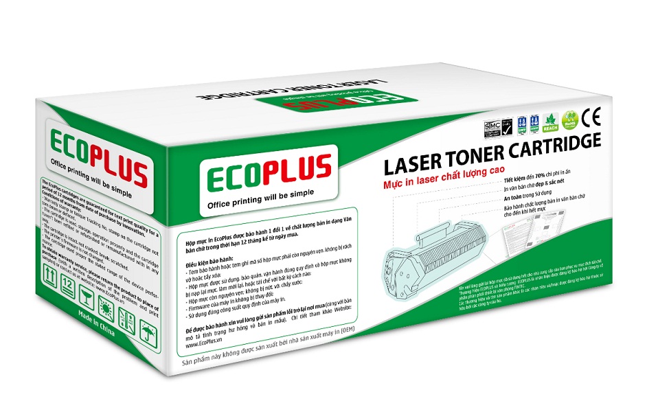 Mực in laser màu vàng EcoPlus 542A/322A/212A/316Y/331Y (Hàng chính hãng)