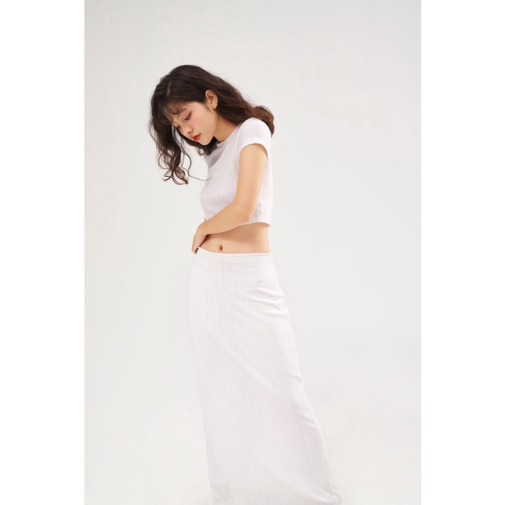 DOTTIE - Áo tay ngắn vải thun gân T0614