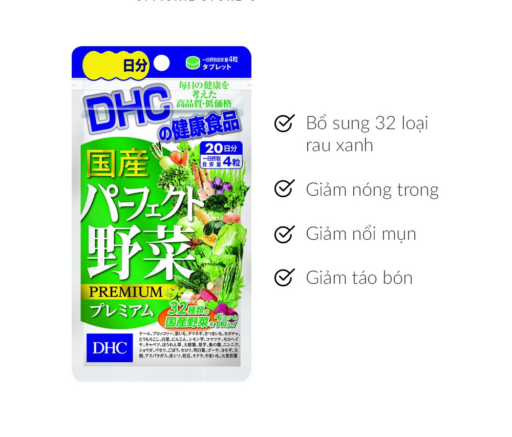 Viên uống rau củ quả tổng hợp DHC premium TẶNG mặt nạ Sexylook/ xịt khoáng Eucerin