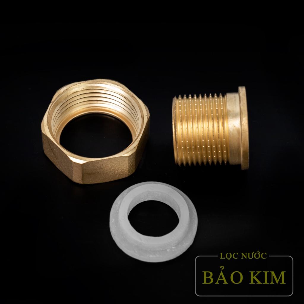 Rắc co thau, đuôi đồng hồ nước ren trong 34 ren ngoài 27 | Hàng chính hãng