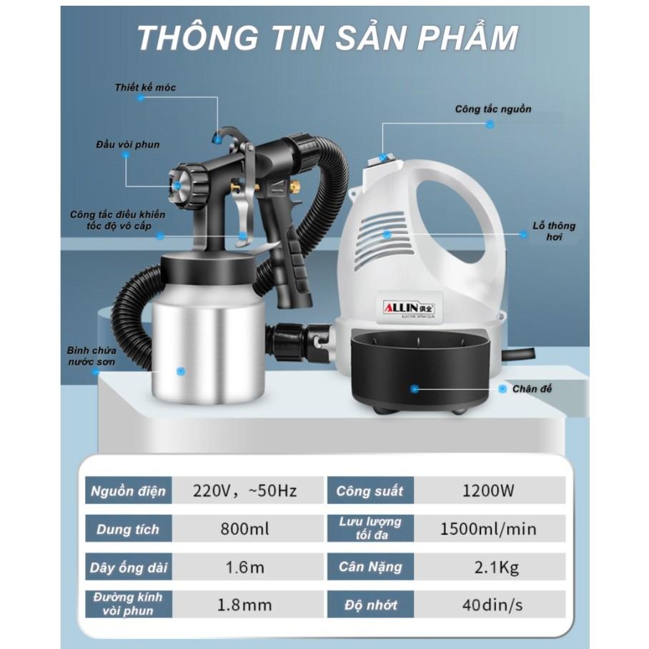 Máy phun sơn Bình chứa sơn dung tích 800ml