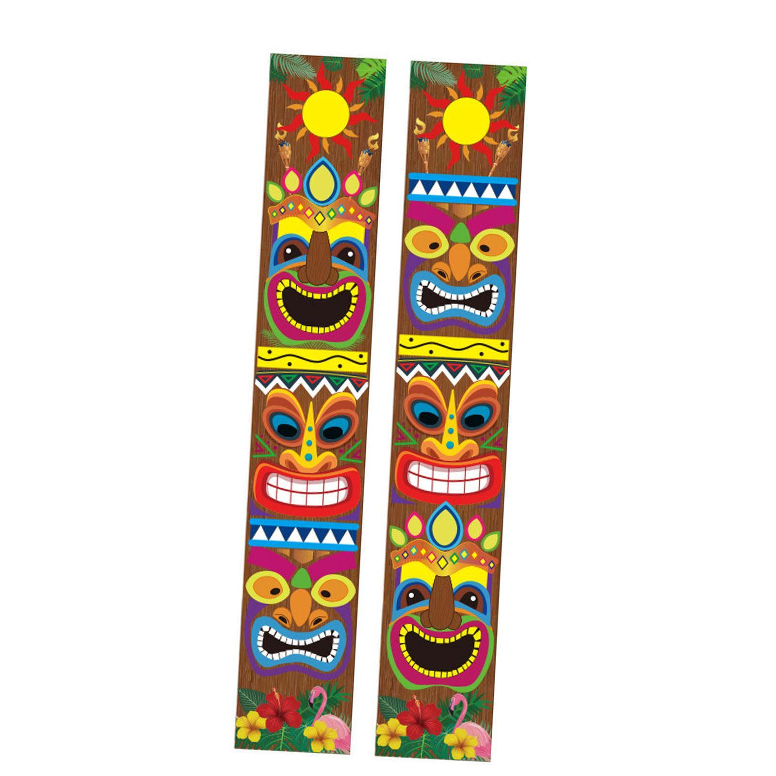 Happy Luau Party Decoration Aloha Tropical Door Porch Signs for Forest Party